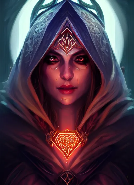 Prompt: portrait of sylvanas windrunner, evil, geometric runes, souls of the dead glowing, intricate, elegant, glowing lights, highly detailed, digital painting, artstation, concept art, smooth, sharp focus, illustration, art by wlop, mars ravelo and greg rutkowski
