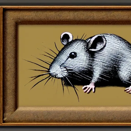 Image similar to love rat art by banksy, 8 k, high definition, extremely detailed, photo realistic