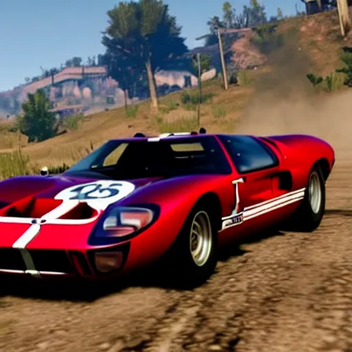 Image similar to ford gt 4 0 mk 2 in red dead redemption 2