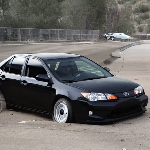 Image similar to black 2011 toyota Corolla SE in a wreck