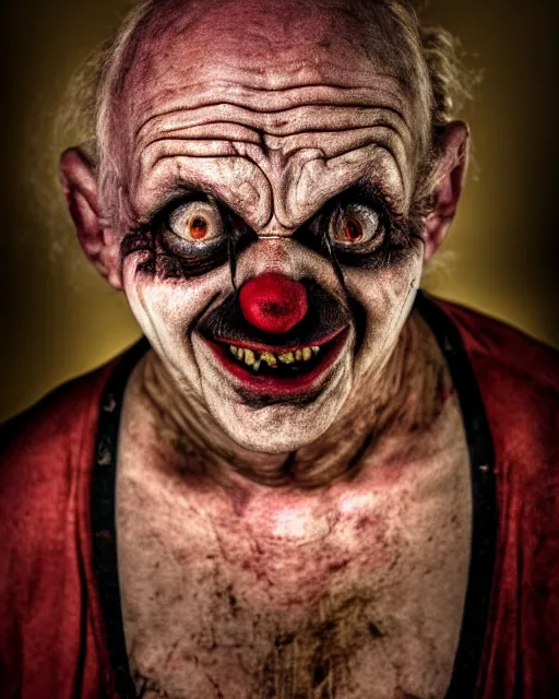 scary clowns with blood