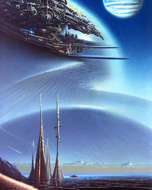 Image similar to blue planet by bruce pennington, biomechanical, 4 k, hyper detailed