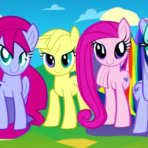 Image similar to the mane six go to pride, my little pony, pride month