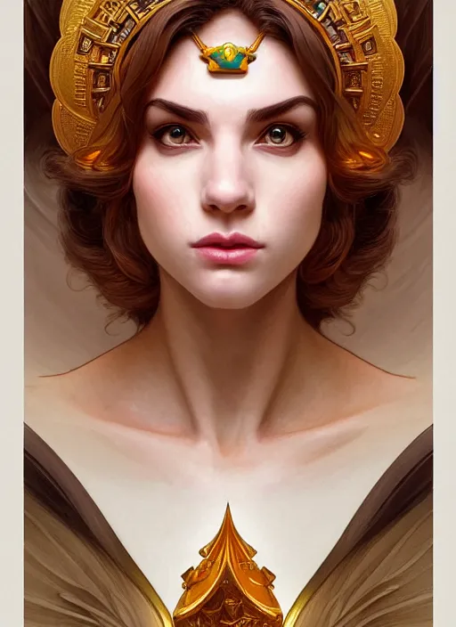 Image similar to symmetry!! portrait of beautiful goddess of super mario bros, mithology, intricate, highly detailed, dynamic lighting, digital art, digital painting, artstation, wlop, sharp focus, illustration, art by artgerm and greg rutkowski and alphonse mucha, 8 k