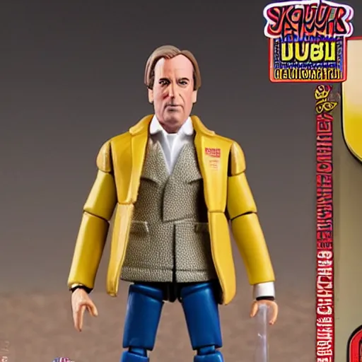 Image similar to kenner action figure of saul goodman