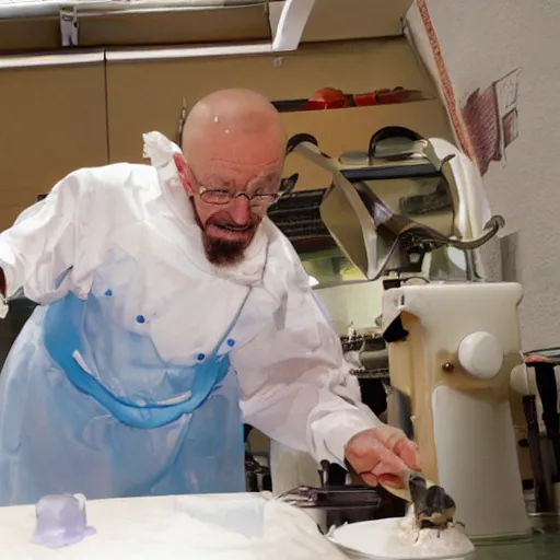 Image similar to Walter white as ice cream maker