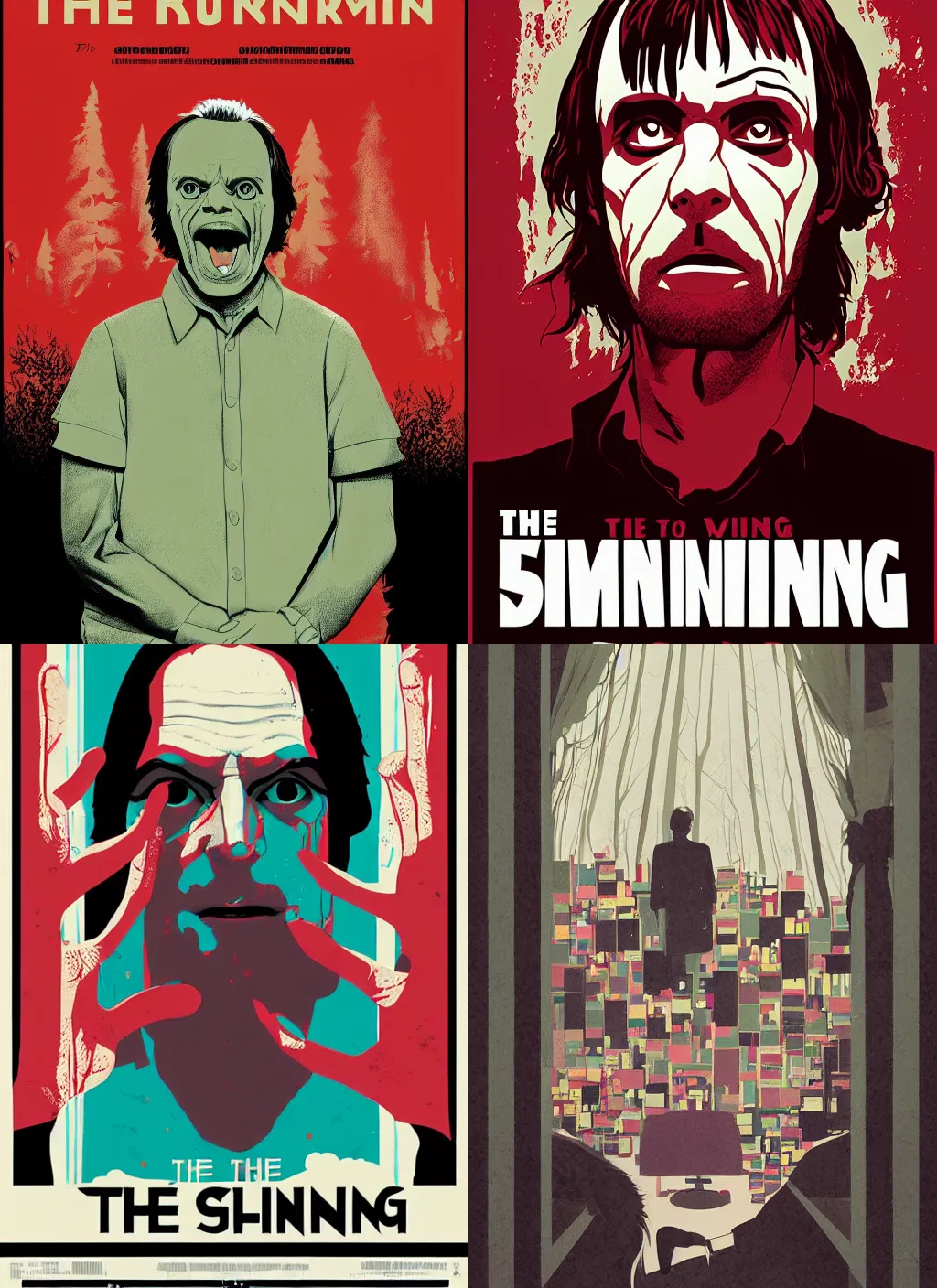 Prompt: The SHining movie poster artwork by Tomer Hanuka