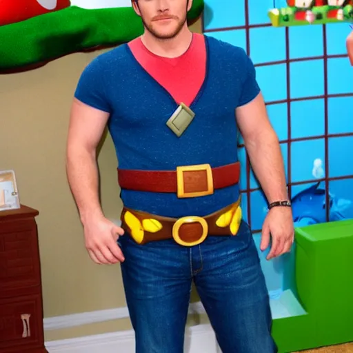 Image similar to chris pratt as super mario.