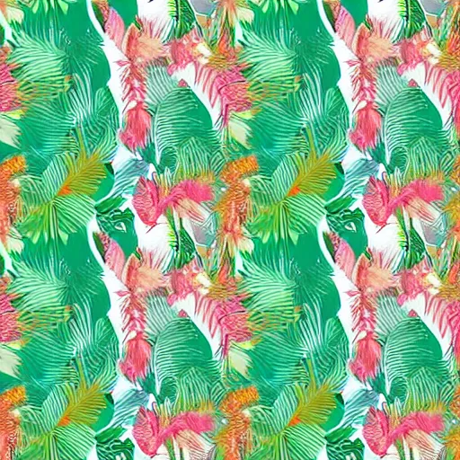 Image similar to exquisite fresh tropical rainforest print with beautiful and high resolution elements developed into seamless patterns