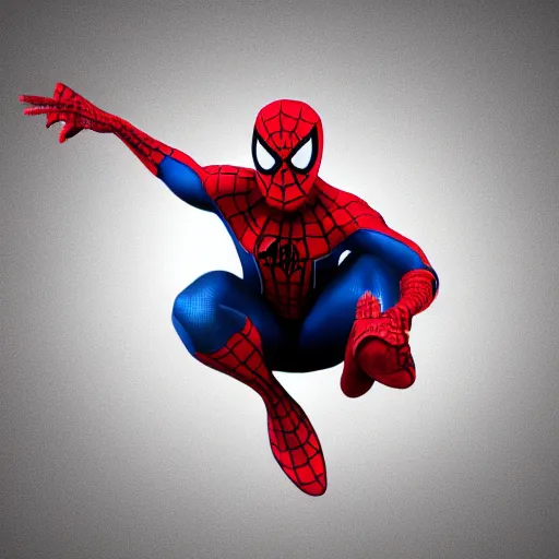 Prompt: spiderman logo in 3d highly detailed, good lighting