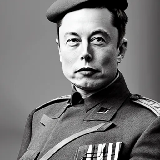 Image similar to Elon musk as a soldier in world war 2