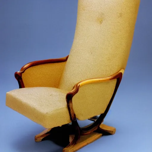 Image similar to a lounge chair painted by salvador dali