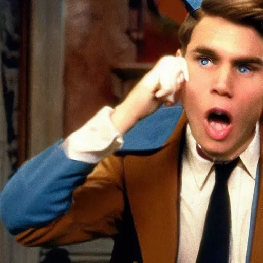 Image similar to Live Action Still of Jerma in Animal House, real life, hyperrealistic, ultra realistic, realistic, highly detailed, epic, HD quality, 8k resolution, body and headshot, film still