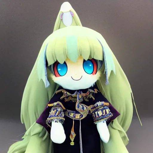 Image similar to cute fumo plush of the goddess of the extratemporal realm, deity of spacetime