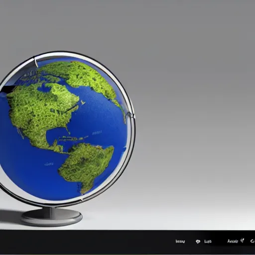 Prompt: an globe with famous 3 d landmarks on it, 3 d render, 3 d model, smooth, ray tracing