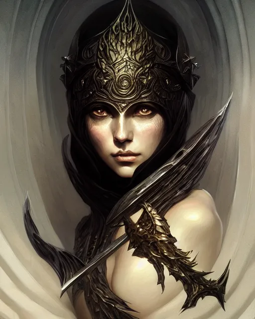 Image similar to Portrait of dark souls unkindled, dark fantasy, intricate, elegant, highly detailed, digital painting, artstation, concept art, smooth, sharp focus, illustration, art by artgerm and greg rutkowski and alphonse mucha