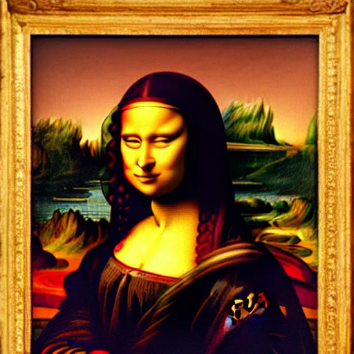 Prompt: A renaissance African woman in the same pose as the Mona Lisa, in the style of renaissance Leonardo Da Vinci