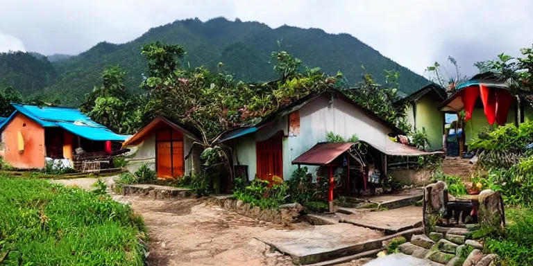 Image similar to a homestay place in Vietnam mountain area