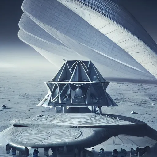 Image similar to 5 images of dream futuristic architecture wall structure motherboard on the coronation of napoleon painting on moon. unreal engine 5, keyshot, octane, artstation trending, 8k, 16k, zaha hadid style architecture pinterest, matrix film pinterest color , high contrast pinterest plastic, dark atmosphere pinterest, black background, tilt shift.