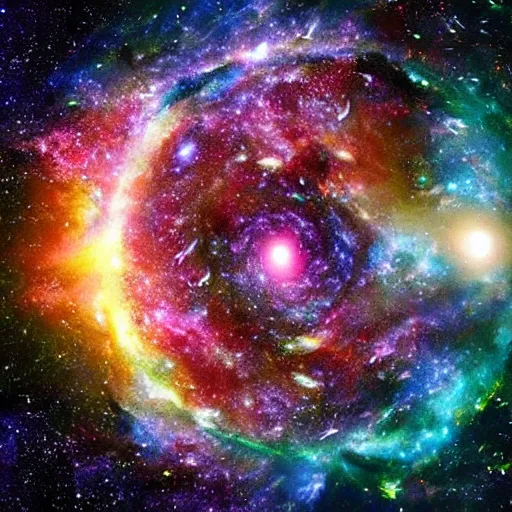 Image similar to the master of the world is creating the universe. galaxy.