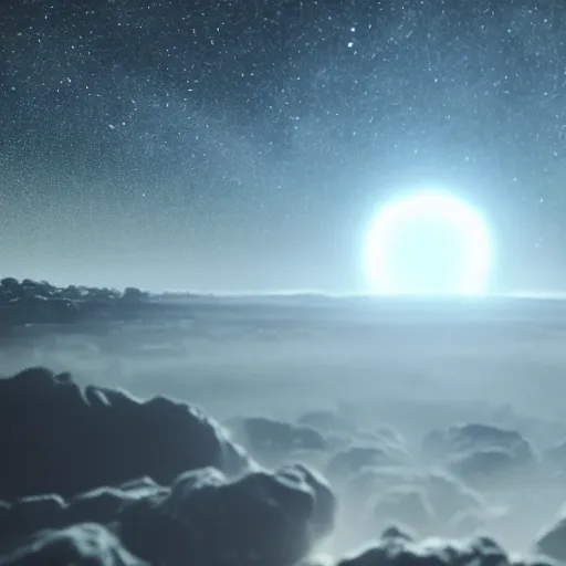 Image similar to a distant sun, galaxies and stars, ultra realistic, photo quality, ultra high detail, atmospheric lighting, dramatic composition, trending on artstation, octane render, directed by stanley kubrick