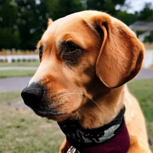 Prompt: a dog that looks like Willem Dafoe