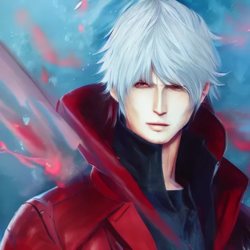 dante (devil may cry and 1 more) drawn by xiaopa25