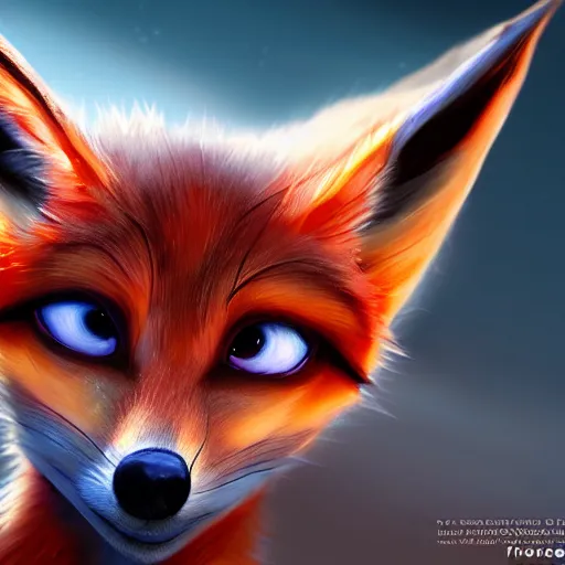 Image similar to award - winning extremely detailed fantasy art of a cute female innocent eyes anthro vulpes vulpes fulva, 4 k