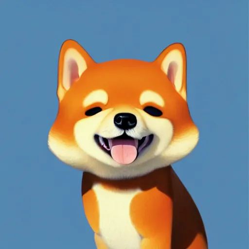 Image similar to goro fujita ilustration a happy baby shiba inu by goro fujita, painting by goro fujita, sharp focus, highly detailed, artstation