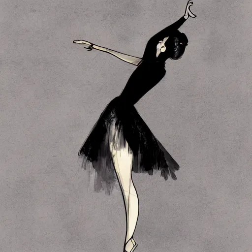 Image similar to prima ballerina, digital art, post apocalyptic, fantasy, calligraphy