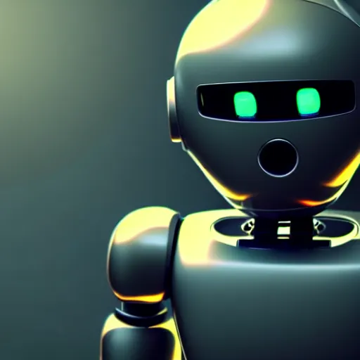 Image similar to a cute little robot. super realistic 8 k render of a dark hooded powerful elegant, cinematic composition