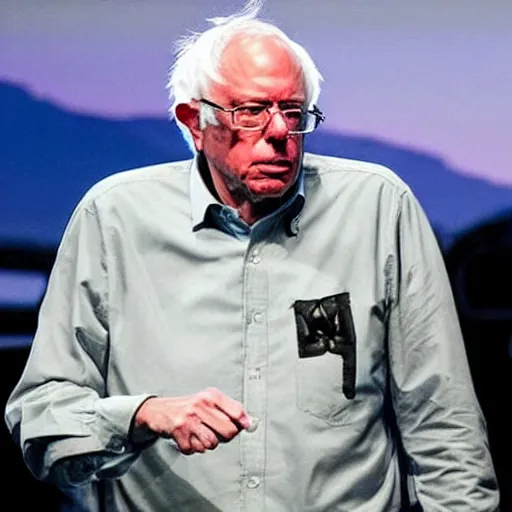 Image similar to bernie sanders in intimidating futuristic halo battle armor, bloom, stunning