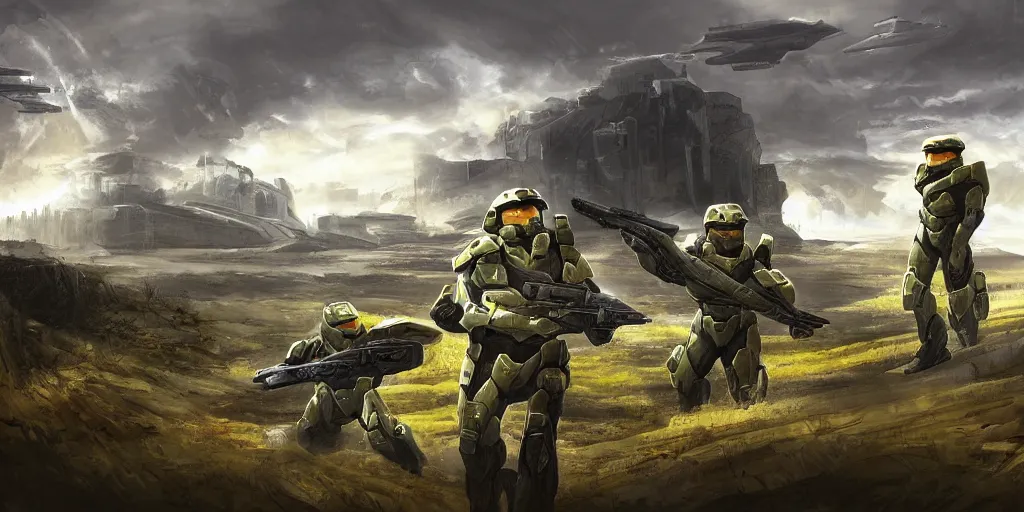 Image similar to halo environmet by aaron horkry