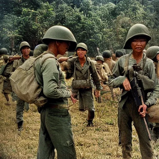 Prompt: vietnam war realistic photography