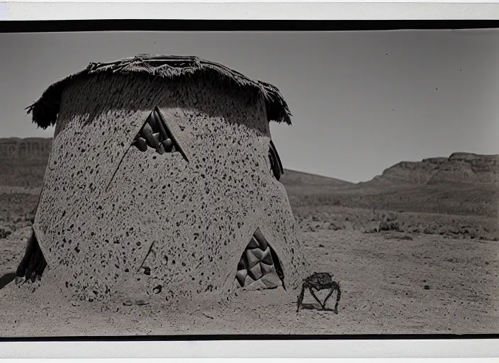 Image similar to Photograph of a hexgonal navajo hogan house, with dirt walls and roof, albumen silver print, Smithsonian American Art Museum