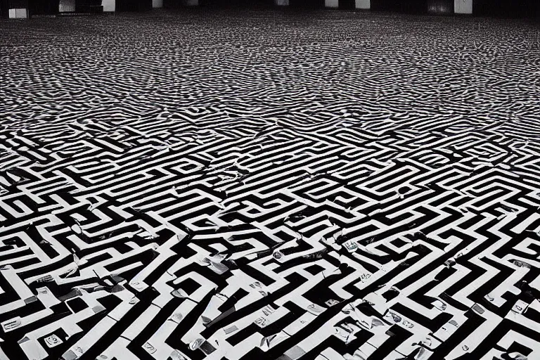 Image similar to a vast immense spacious warehouse labyrinth made out of arcade machines, 1990s photograph, 4k, hyperdetailed