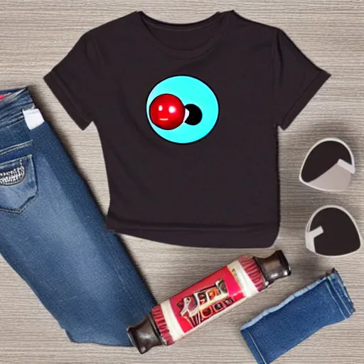 Image similar to a t - shirt that plays pool with eyeballs instead of balls