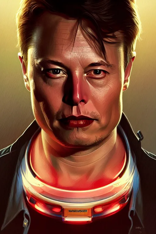 Image similar to elon musk as marty mcfly, realistic portrait, symmetrical, highly detailed, digital painting, artstation, concept art, smooth, sharp focus, illustration, cinematic lighting, art by artgerm and greg rutkowski and alphonse mucha