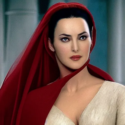 Prompt: monica bellucci playing padme amidala in star wars