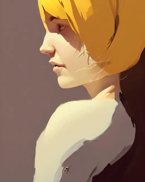 Image similar to cottagecore hyper - realistic portrait of a woman, persian daisy, by atey ghailan, by greg rutkowski, by greg tocchini, by james gilleard, by joe fenton, by kaethe butcher, dynamic lighting, gradient light yellow, brown, blonde cream and white color scheme, grunge aesthetic