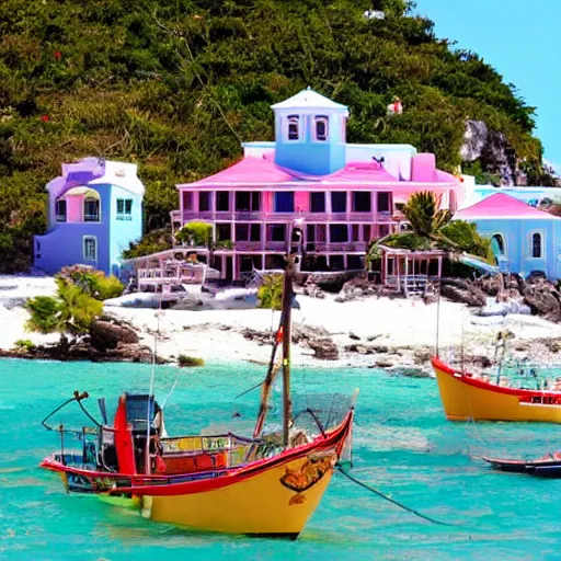 Image similar to bermuda family vacation scenic in the style of doda