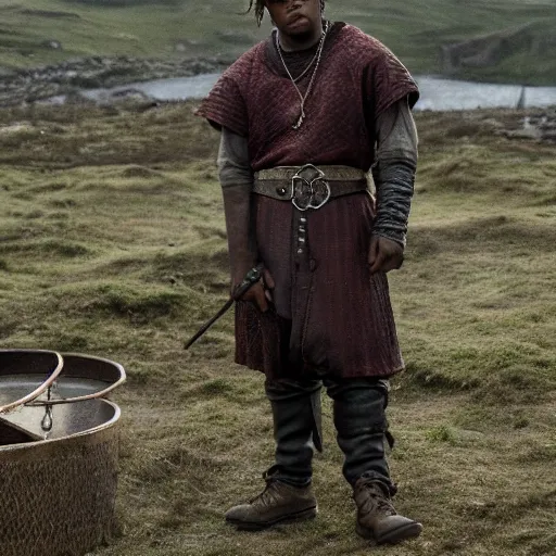 Image similar to juice wrld in Vikings very detailed 4k quality super realistic