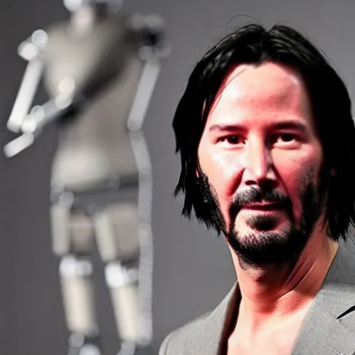Prompt: keanu reeves as a robot