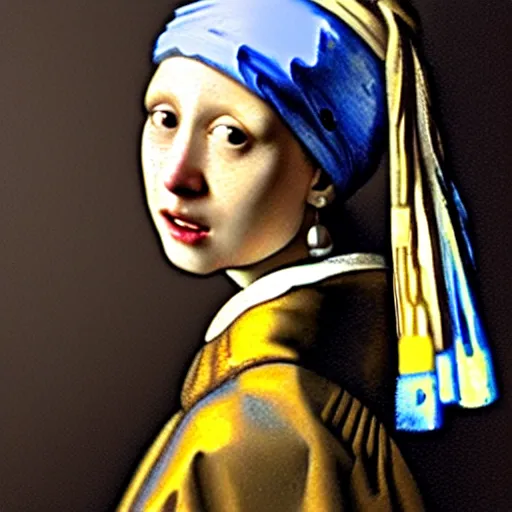 Prompt: Johannes Vermeer Girl with a Pearl Earring, CG