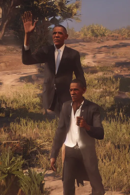 Prompt: obama 👌, cinematic, photoreal, by red dead redemption 2