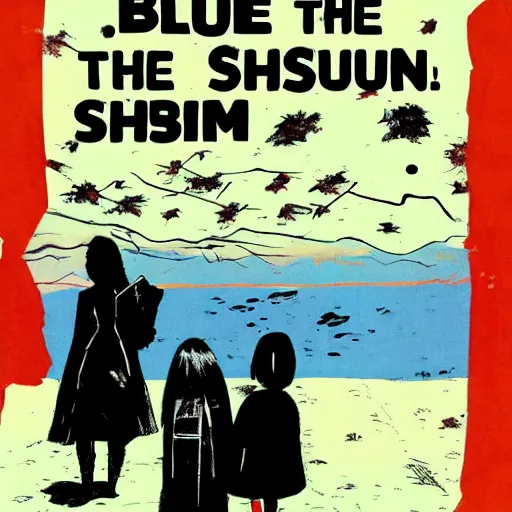 Prompt: blue sky in the style of shozu oshimi