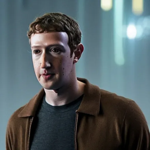 Image similar to mark zuckerberg in blade runner 2 0 4 9