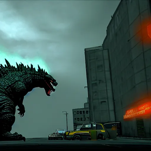 Image similar to Godzilla in Half-Life 2