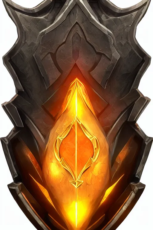 Image similar to shield fantasy epic legends game icon stylized digital illustration radiating a glowing aura global illumination ray tracing hdr fanart arstation by ian pesty and katarzyna da „ bek - chmiel