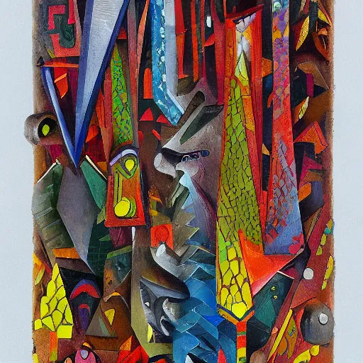 Image similar to gemstone forest, tribal art, neofuturism